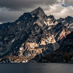lakeside mountains, by hr giger