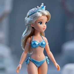 closeup profile portrait of tin toy fairytale princess ice snow bikini girl, depth of field, zeiss lens, detailed, symmetrical, centered, fashion photoshoot, by nicoletta ceccoli, mark ryden, lostfish, breathtaking, 8 k resolution, extremely detailed, beautiful, establishing shot, artistic, hyperrealistic, octane render