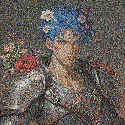 portrait of beautiful young man, warhammer, japanic style, more and more cyberpunk, a lot of more scars, more and more flowers, blue head, some red water, the middle ages, highly detailed, artstation, illustration, artgerm sylvari portrait, 8 k quality, art by max ernst