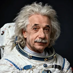 astronaut einstein portrait
