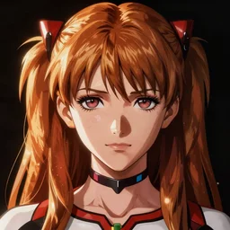 asuka from neon genesis evangelion! red dead redemption art style, realistic anime, portrait, beautiful face, symmetrical face