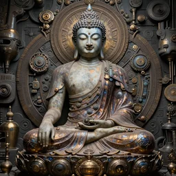 lisa frank pattern fantasy character portrait of buddha sakyamuni, ultra realistic, wide angle, intricate details, blade runner artifacts, highly detailed by peter mohrbacher, wayne barlowe, boris vallejo, hajime sorayama aaron horkey, gaston bussiere, craig mullins