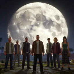 highly detailed vanishing moon - point of eyes, in gta v, stephen bliss, unreal engine, fantasy art by greg rutkowski, loish, rhads, ferdinand knab, makoto shinkai and lois van baarle, ilya kuvshinov, rossdraws, tom bagshaw, global illumination, radiant light, detailed and intricate environment