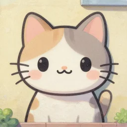 pleasing palette, textured, detailed, flawless, perfect, mural sized chibi perfect littlest pet shop - inspired cat character design key visual portrait by masaaki yuasa ( 2 0 1 2 ), close - up, idyllic textured particulate atmospheric adorable matte painting detailed pastel from fantasia ( 1 9 4 1 )