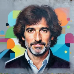 symmetry!! portrait of bob ross, by sachin teng, organic, cables, matte painting, geometric shapes, hard edges! graffiti, street art