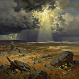 thomas kinkade draws a radioactive wasteland