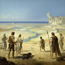 ancient times on a pellucidar, art by brothers hildebrandt