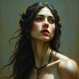 gal gadot as a lise deharme painting