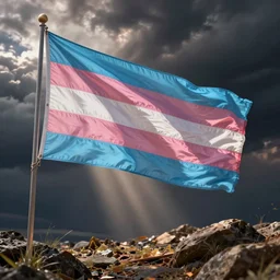 transgender flag in hell