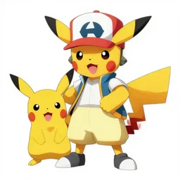 vector art of pokemon trainer  gold with his favourite pokemon
