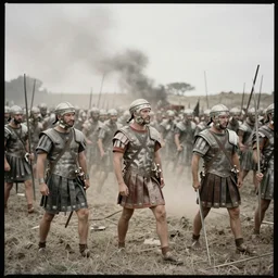 a world press photo winner hasselblad medium format photograph of a roman battle, 5 0 0 years bc
