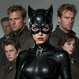beautiful catwoman epic fantasy art portrait, superhero, dramatic soft shadow lighting, muted colors, ultrarealistic, highly detailed by wayne barlowe, allen williams, hajime sorayama, aaron horkey, gaston bussiere,