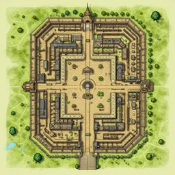 overhead map of a dungeon