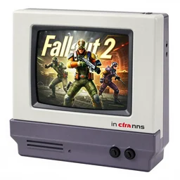 fallout 2 on nes nintendo console photo of ctr tv