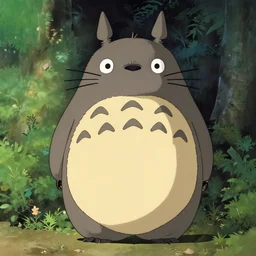 tabby cat in my neighbor totoro, concept art, studio ghibli movie still, masterpiece, artstation