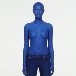 blue human