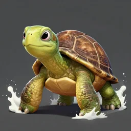 aged turtle, sci - fi, charming, pixar splash art, art by artgerm, intricately detailed, highly detailed, trending on artstation, 4 k, wallpaper - 1 0 2 4