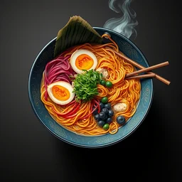 colourful ramen in the style of android jones, 1 6 k, ultra detailed, ultra intricate, artstation