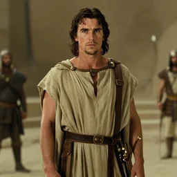 film still of Christian Bale as Judah Moses in The Ten Commandments 1956
