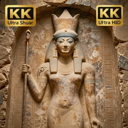photo of the ancient statue of extremely beautiful demon goddess from sumeria, rock art, symmetrical, cinematic, real dlsr photography, sharp focus, 4 k, ultra hd, sense of awe, archeology journal cover