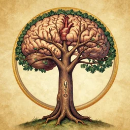the tree of life brain heart holy grail, masterpiece
