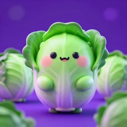 high quality 3 d render very cute cabbages party! highly detailed, unreal engine cinematic smooth, moody purple glow light, low angle, uhd 8 k, sharp focus