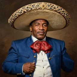 Mike Tyson as a mariachi painted by Rembrandt