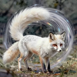 a beautiful watercolour of a white fox swirling in a wet tornado, highly detailed, digital painting, artstation, concept art, smooth, sharp focus, dynamic volumetric lighting, radiant, prismatic, ultrarealistic, cinematic, octane render