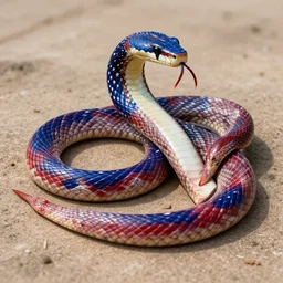 snake with american flag colors