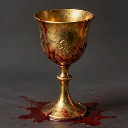 detailed photorealistic matte painting bloody ritual golden goblet hyperborea greg rutkowski