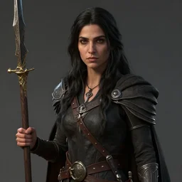 portrait, maya ali as a sorcerer, octane render, unreal engine, gwent, matte painting concept art, by lorenzo mastroianni, anna podedworna, pablo hurtado de mendoza
