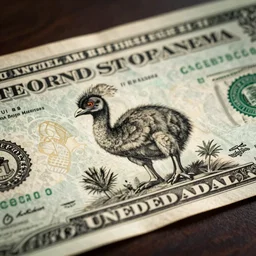 a dollar bill with a dodo