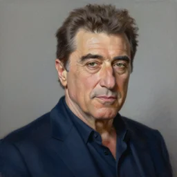 a hyper-detailed painting of Robert DeNiro by Craig Mullins; oil on canvas; trending on artstation
