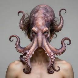 male with octopus tenticles as hair