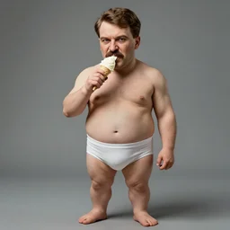 portrait of ( ( iosif stalin ) ) in an underwear full body eatin icecream, hyperrealistic, tranding artstation, digital concept art, diselpunk art, sharp focus, 3 5 mm film, caricature illustration, art by artgerm and greg rutkowskii