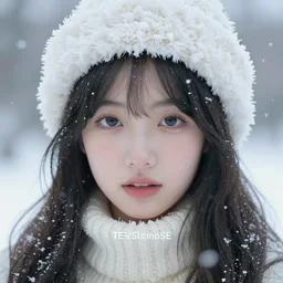 her face was a snowflake