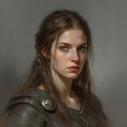 head and shoulders portrait of a barbarian, female, high fantasy, dnd, by artgerm, krenz cushart
