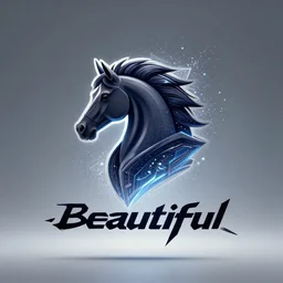 studio beautiful cyberpunk esports horse logo for a horse!!!!!! studio level special effects and particles, intricate!!!!! professional, global illumination, clean, minimalistic, hyperdetailed, epic