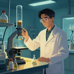 an oil of a pharmaceutical company representative, illustration, cinematic lighting, establishing shot
