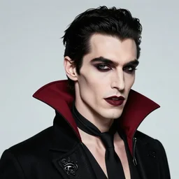 head and shoulders vogue fashion photo portrait of a male vampire, d & d, fantasy