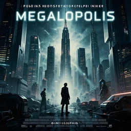 poster for a science fiction movie named megalopolis