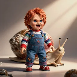 screaming chucky doll snail anatomical drawing veterinary