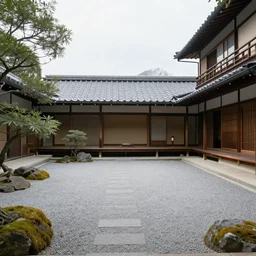 of Japanese courtyard, professional photography