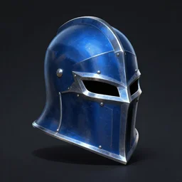 blue steel-plate armet helmet, artstation, rpg, digital art, isometric, dark background, dark souls, runescape, skyrim, final-fantasy, Diablo-3