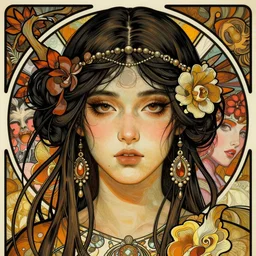 ancient beautiful shaman girl face portrait, intricate artwork by josan gonzalez, artgerm, kilian eng, alphonse mucha, junji ito, hugh ferriss, lee madgwick, alex grey and gustave dore, very coherent artwork, cinematic, psychedelic, vibrant, octane render, unreal engine, 8 k, high contrast, black ink outline