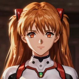 asuka from neon genesis evangelion in red dead redemption art style, semi realistic anime, portrait, beautiful face, symmetrical face