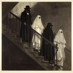 victorian ghosts descending a staircase by alfred stieglitz albumin print 1 9 0 0 s