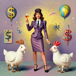 epic professional digital art of 💷 👳 🎉 🐓, surreal, dadaism