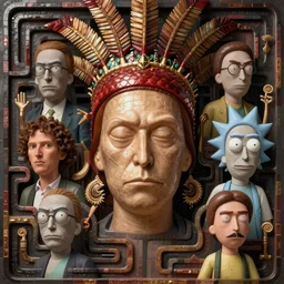 lucky labyrinth mohawk scales generator portrait by gaston bussierre and charles vess and james jean and erik jones and rhads, inspired by rick and morty, epic, funny, huge scale, beautiful fine face features, intricate high details, sharp, ultradetailed