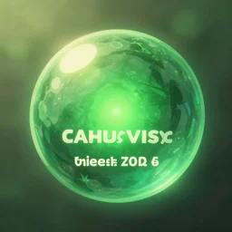 closeup illuminated magic green stone sphere, in gentle green dawn light, studio ghibli, clean cel shaded vector art, cinematic lighting, volumetric lighting, smooth, sharp focus, highly detailed, render in unreal engine 5, artstation, deviantart, behance, epic composition, award - winning